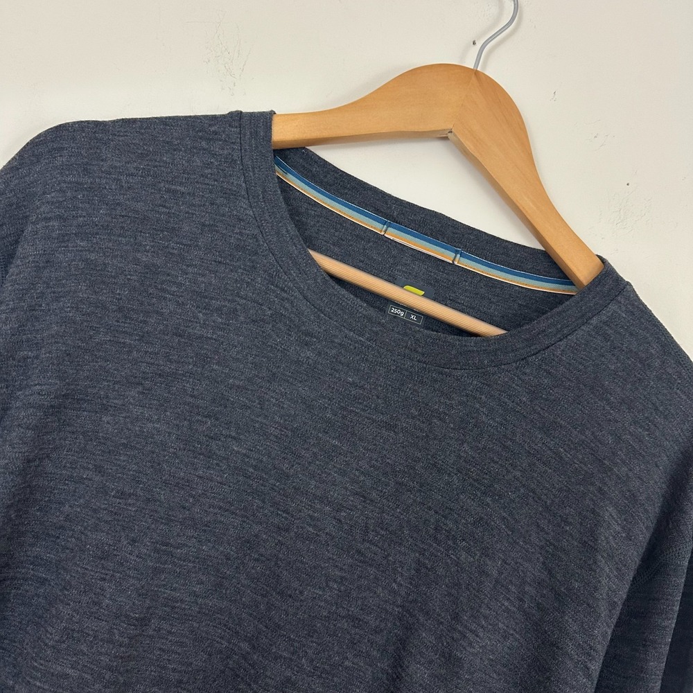 Meriwool Layers Base Layer Shirt Dark Gray Wool 250g Lightweight Mens XL